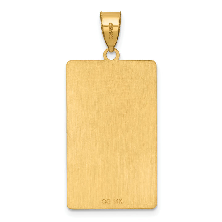 14kt Yellow Gold The World Tarot Card Pendant