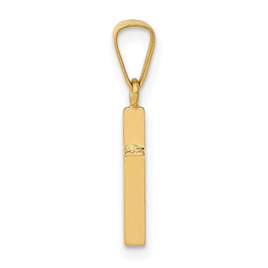 14k Yellow Gold Polished Finish Cross Pendant
