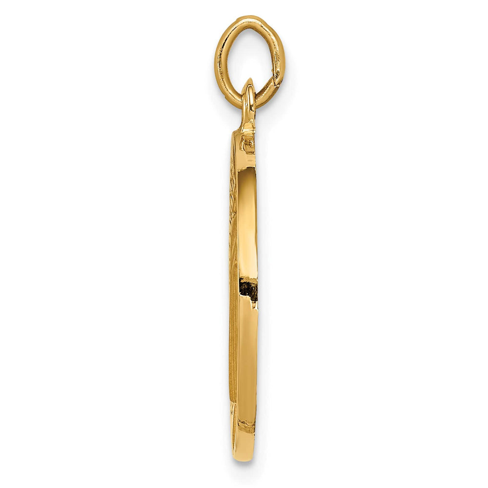 14K Yellow Gold Round Reversible St. Benedict Medal Pendant