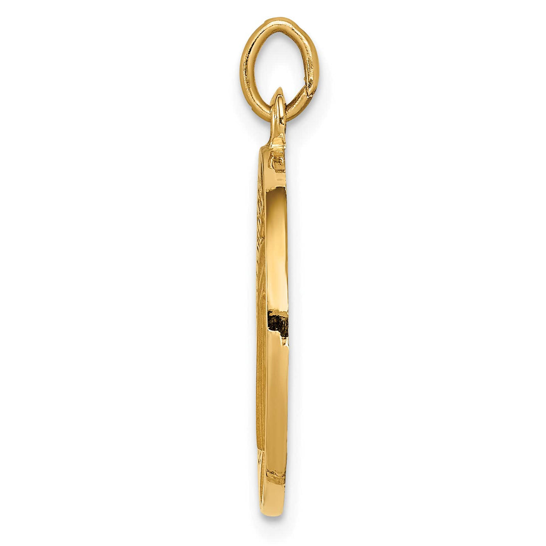 14K Yellow Gold Round Reversible St. Benedict Medal Pendant
