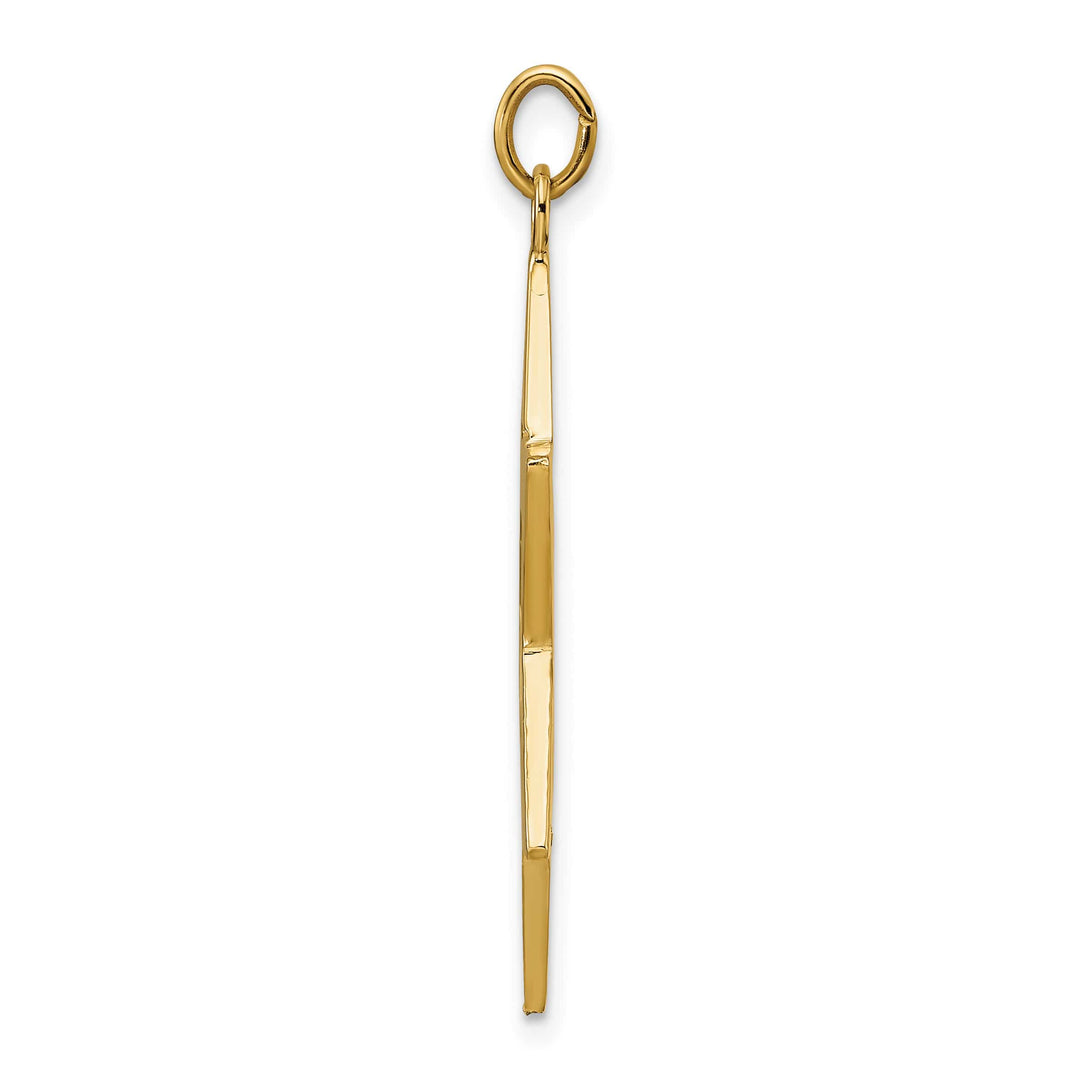 14K Yellow Gold Extra Large Polished Solid Star of David Pendant
