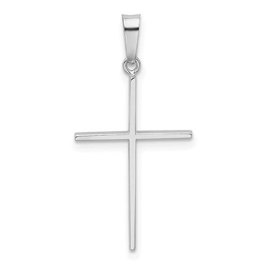 14k White Gold Latin Cross Pendant