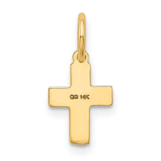 14k Yellow Gold Cross Fancy Pendant