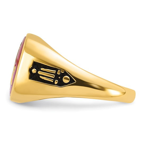 14k Yellow Gold Men's Masonic Ring