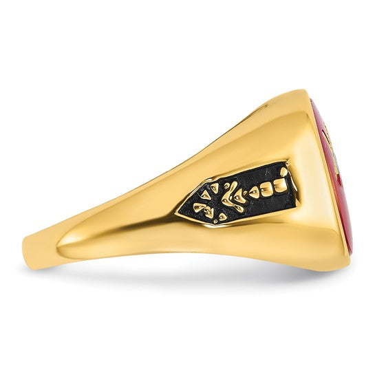 14k Yellow Gold Men's Masonic Ring