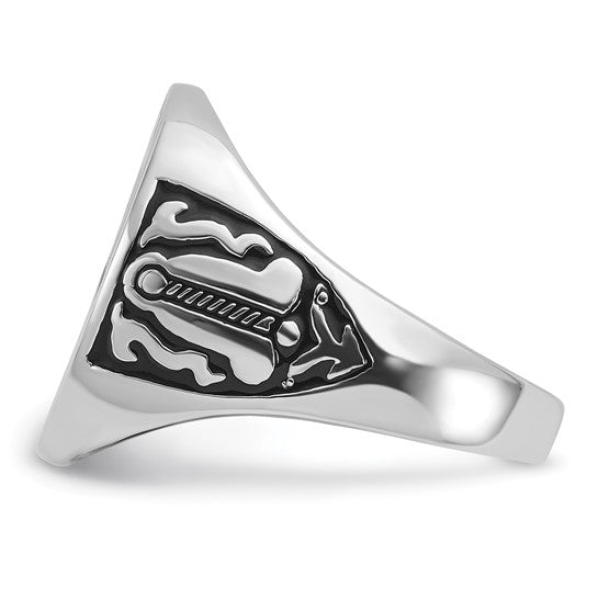 14k White Gold Men's Masonic Ring