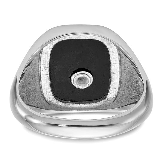 14k White Gold Men's Masonic Ring