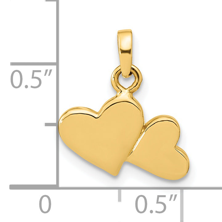 14k Yellow Gold Polished Heart Design Pendant