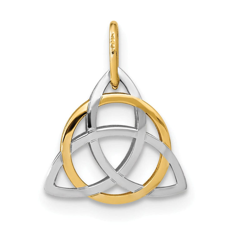 14K Yellow, White Gold Polished Finish Celtic Pendant