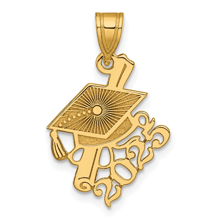14K Gold Graduation Cap Slanted Diploma 2025 Charm