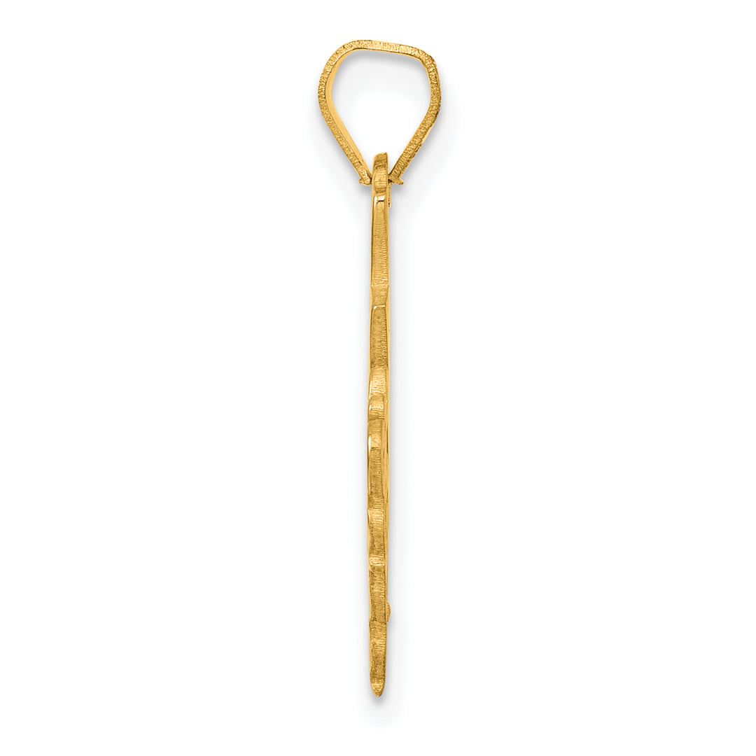 14K Yellow Gold Graduation Cap Slanted Diploma 2026 Charm