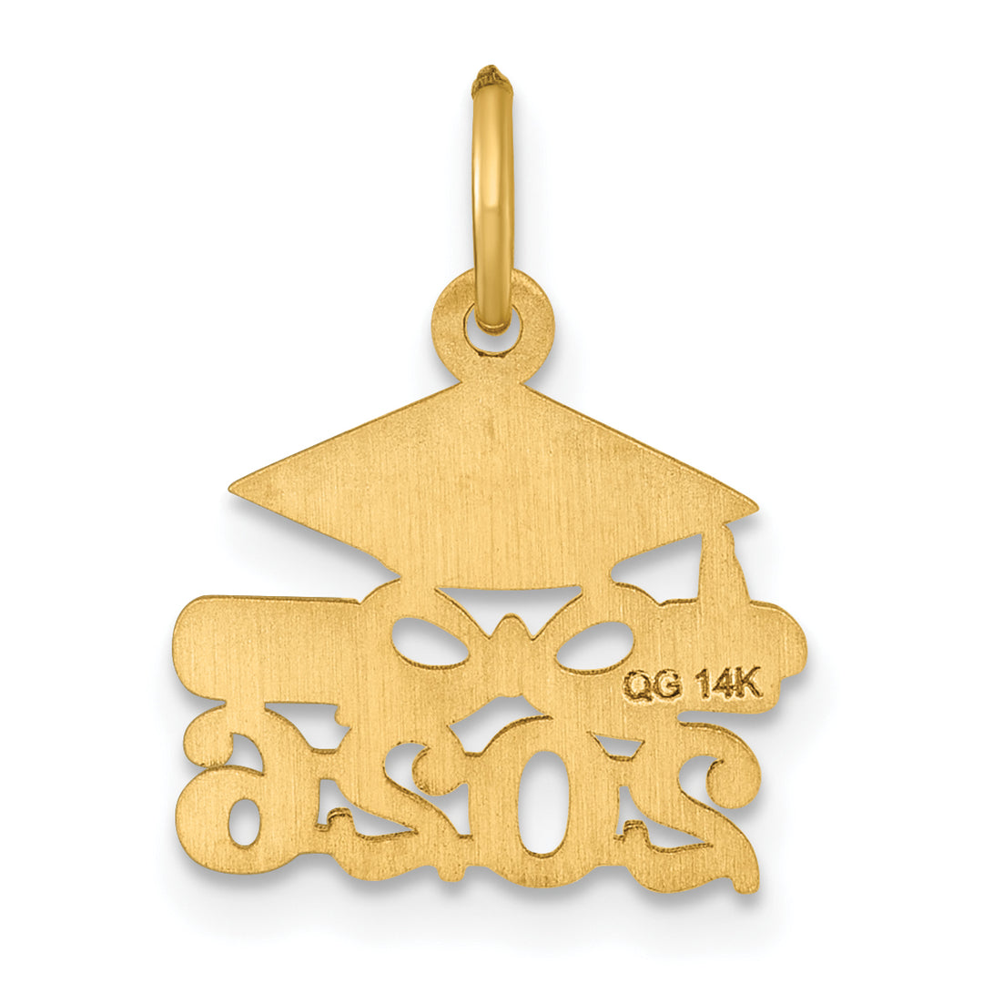 14K Yellow Gold Graduation Cap and Diploma 2026 Charm