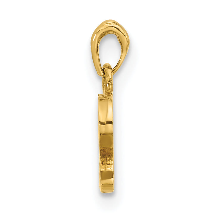 14K Yellow Gold Polished Finish C.Z Butterfly Charm Pendant
