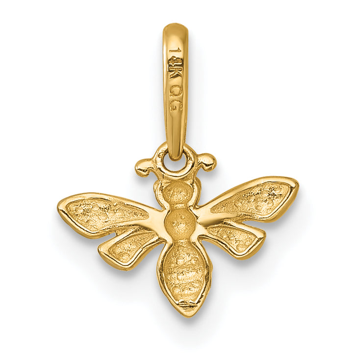 14k Yellow Gold Polished Honey Bee Charm Pendant