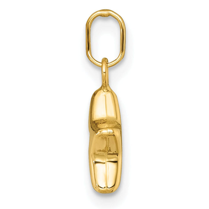 14k Yellow Gold Polished 3-D Puffed Star Charm Pendant