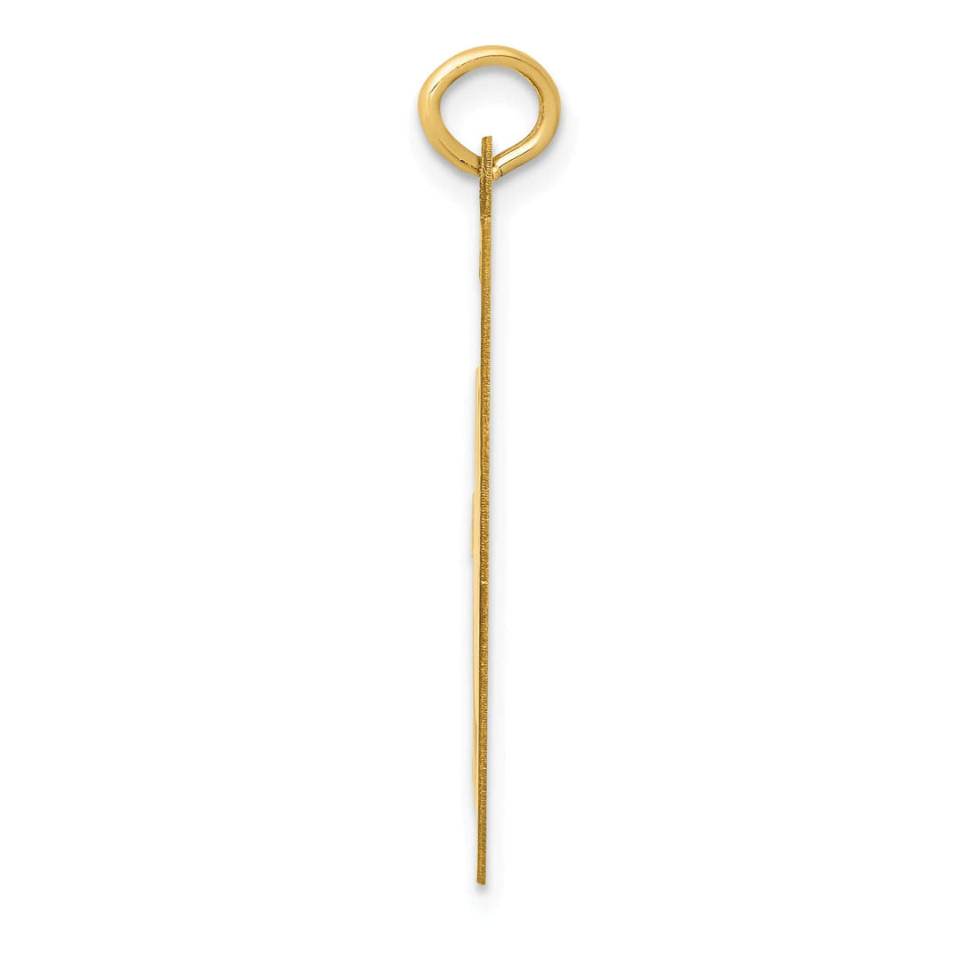 14k Yellow Gold Smiley Face Cut Out Design Charm Pendant