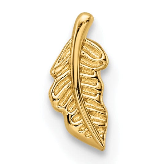 Lovely Rita's Body Jewelry 14k 16 Gauge Leaf Labret Stud