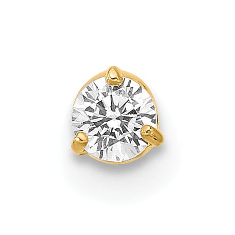 Lovely Rita's Body Jewelry 14k 18 Gauge 3mm CZ Labret/Face Jewelry