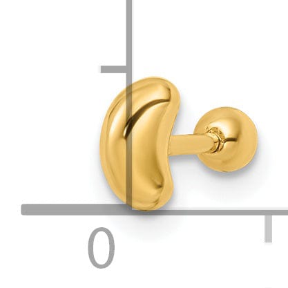 Lovely Rita's Body Jewelry 14k 18 Gauge Crescent Moon Labret Stud