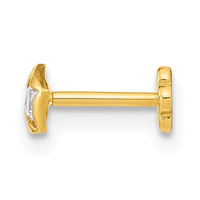 Lovely Rita's Body Jewelry 14K 18 Gauge CZ Star Cartilage