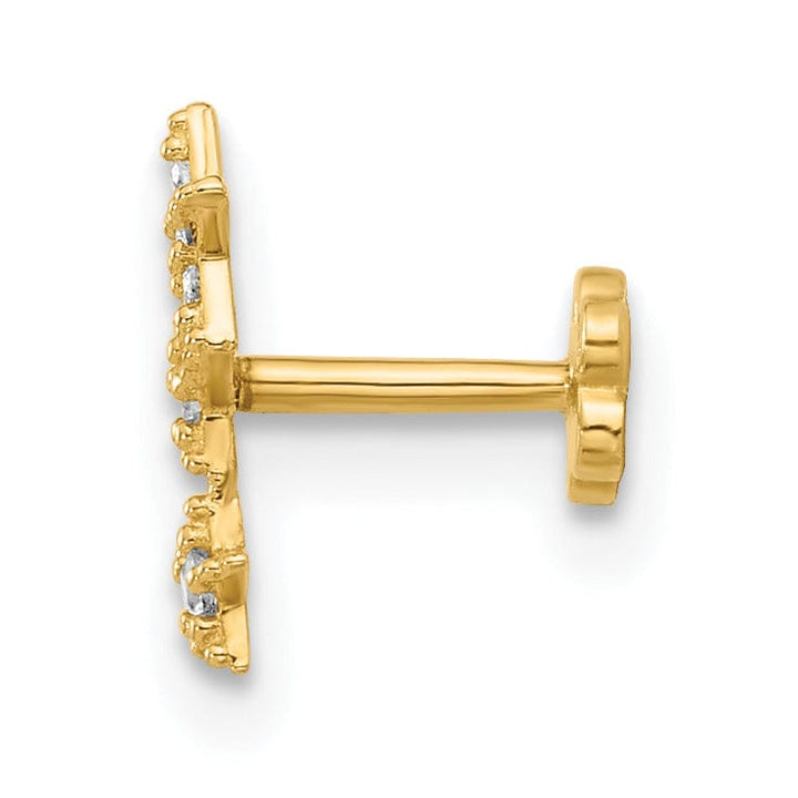 Lovely Rita's Body Jewelry 14K 18 Gauge CZ Stars Cartilage