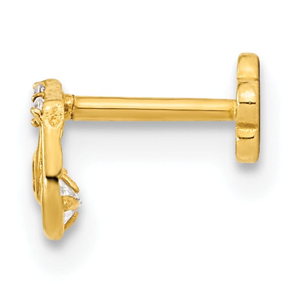 Lovely Rita's Body Jewelry 14K 18 Gauge Music Note and CZ Cartilage