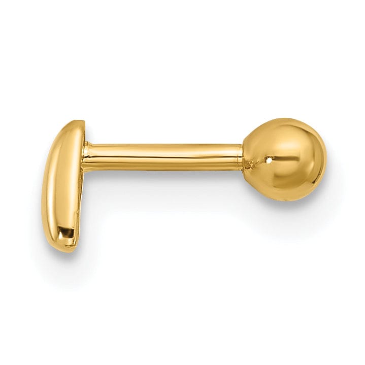 Lovely Rita's Body Jewelry 14k 18 Gauge Polished CZ Triangle Cartilage Stud