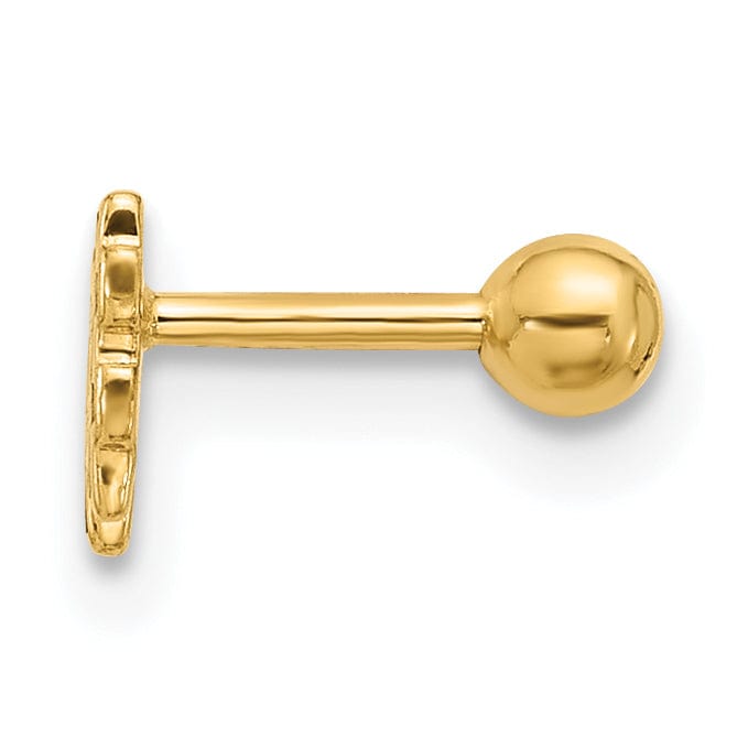 Lovely Rita's Body Jewelry 14k 18 Gauge Polished Enameled Hashtag Cartilage Stud