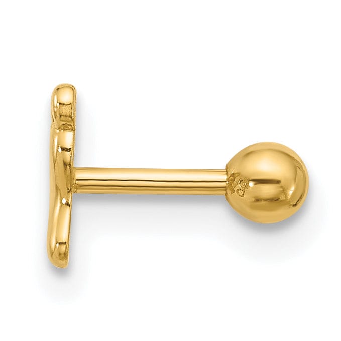 Lovely Rita's Body Jewelry 14k 18 Gauge Polished Footprint Cartilage Stud