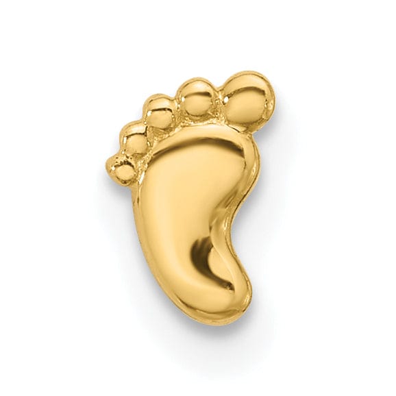 Lovely Rita's Body Jewelry 14k 18 Gauge Polished Footprint Cartilage Stud
