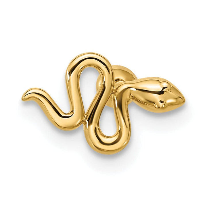 Lovely Rita's Body Jewelry 14k 18 Gauge Polished Snake Cartilage Stud