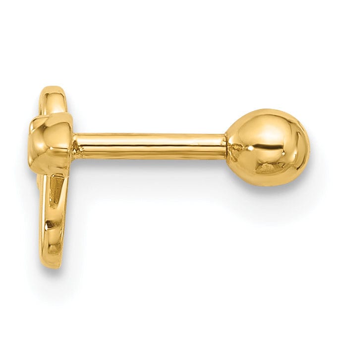 Lovely Rita's Body Jewelry 14k 18 Gauge Polished Snake Cartilage Stud