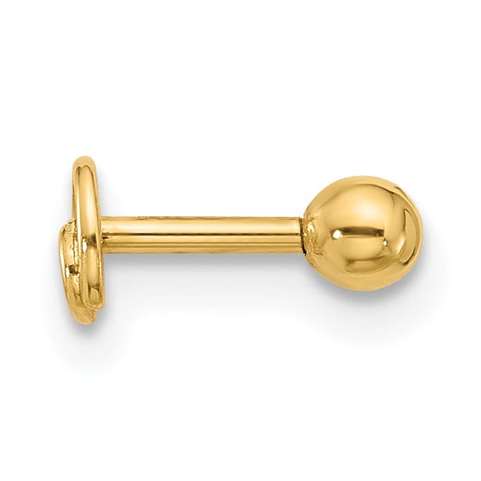 Lovely Rita's Body Jewelry 14k 18 Gauge Polished Swirl Cartilage Stud