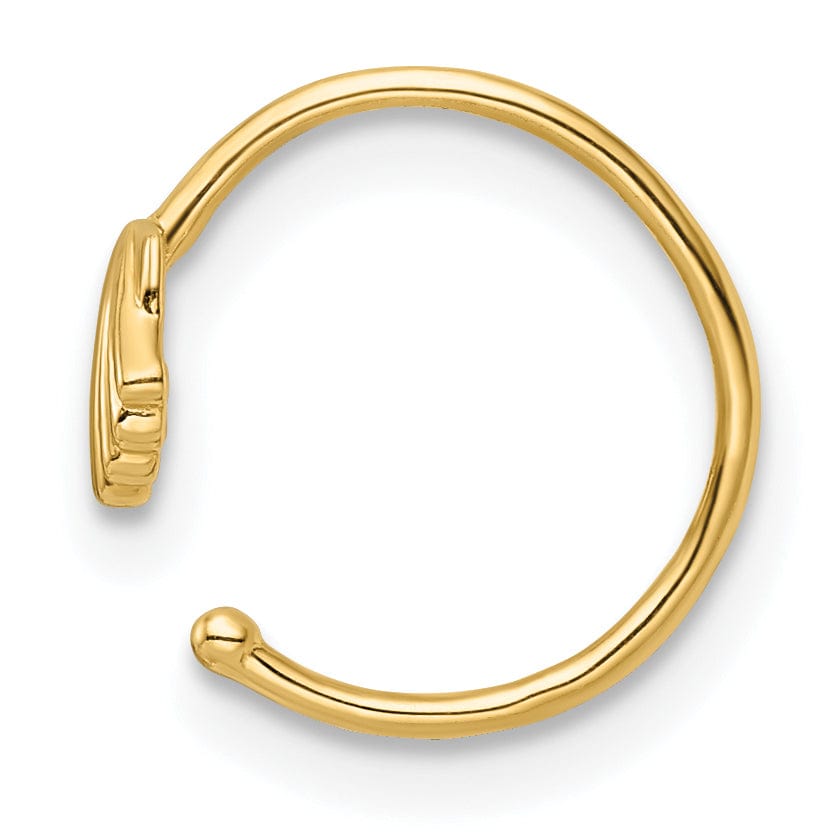 Lovely Rita's Body Jewelry 14k 20 Gauge Scallop Shell Nose Ring / Ear Cuff