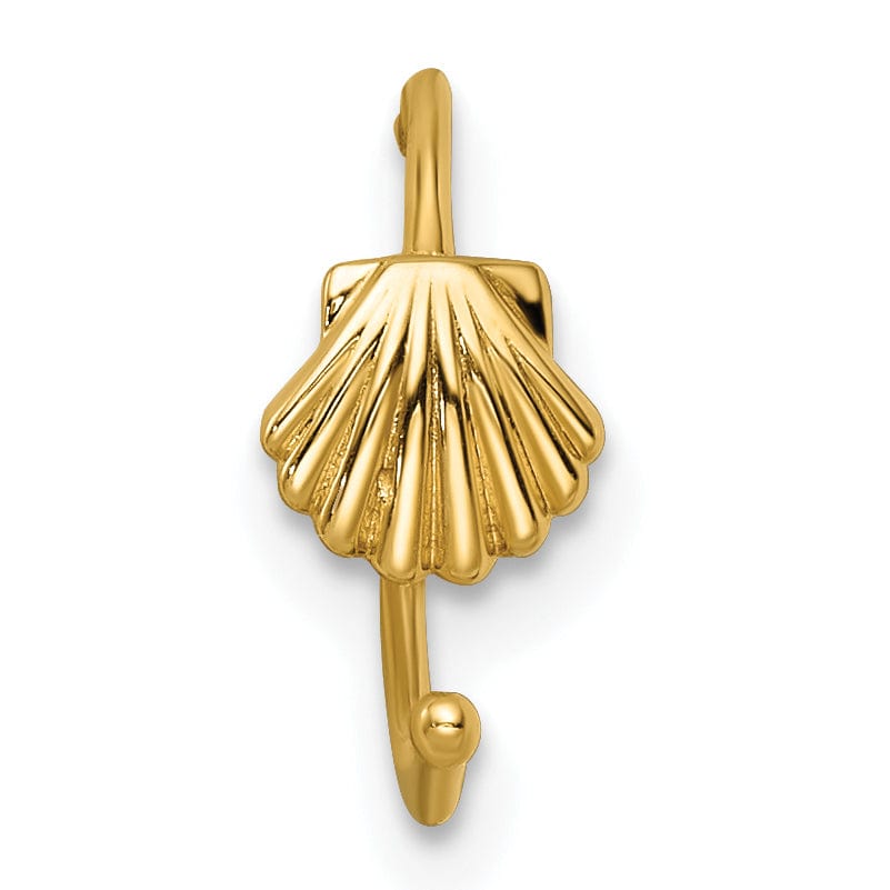 Lovely Rita's Body Jewelry 14k 20 Gauge Scallop Shell Nose Ring / Ear Cuff