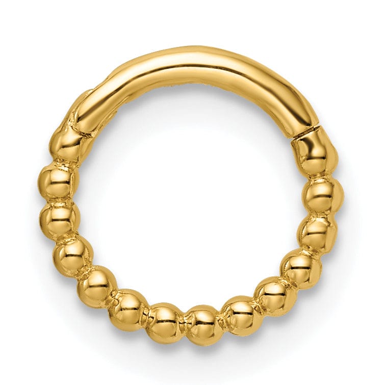 Lovely Rita's Body Jewelry 14k Yellow Gold  14 Gauge Beaded Cartilage Ring