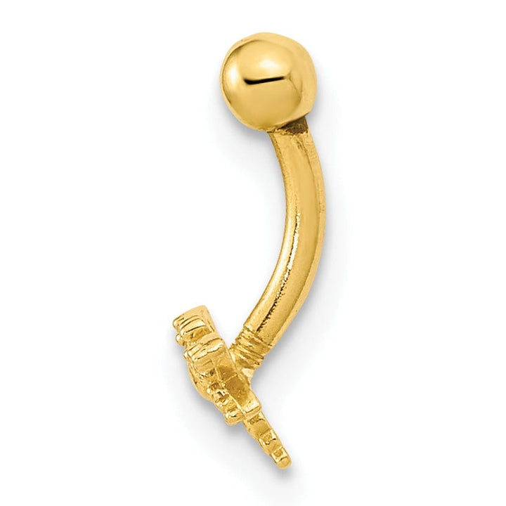 Lovely Rita's Body Jewelry 14K Yellow Gold  14 Gauge Dragonfly CZ Eyebrow Ring Body Jewelry