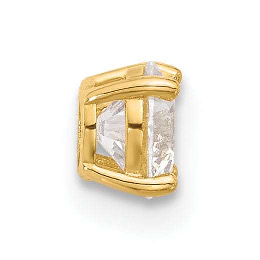 Lovely Rita's Body Jewelry 14k Yellow Gold 16 Gauge Polished 3mm CZ eyebrow Body Jewelry