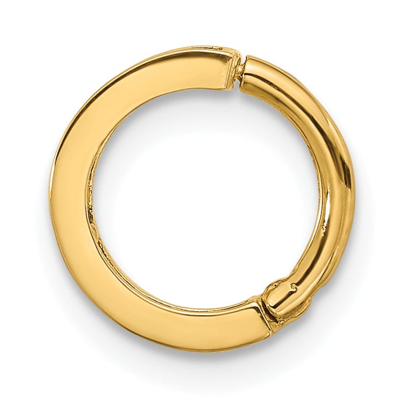 Lovely Rita's Body Jewelry 14k Yellow Gold  16 Gauge Polished Rainbow CZ Hinged Cartilage Ring