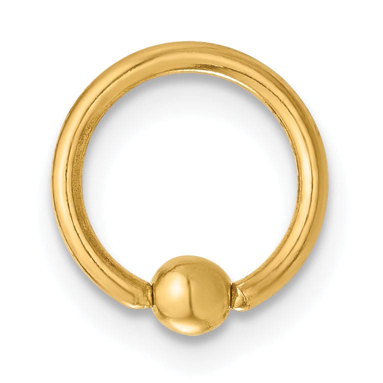 Lovely Rita's Body Jewelry 14K Yellow Gold 16 Gauge Polished Septum Cartilage Ring