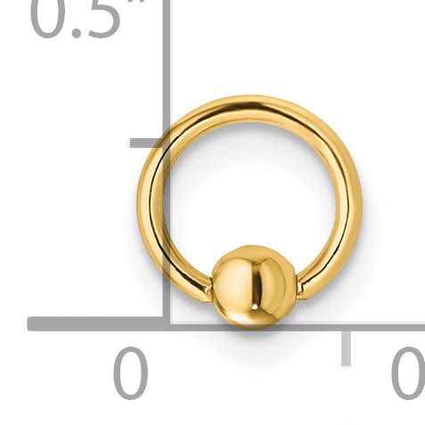 Lovely Rita's Body Jewelry 14k Yellow Gold 18 Gauge Cartilage Hoop