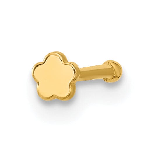 Lovely Rita's Body Jewelry 14k Yellow Gold  20 Gauge Flower Nose Stud