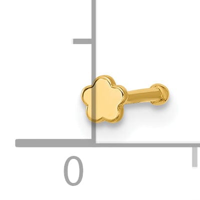 Lovely Rita's Body Jewelry 14k Yellow Gold  20 Gauge Flower Nose Stud