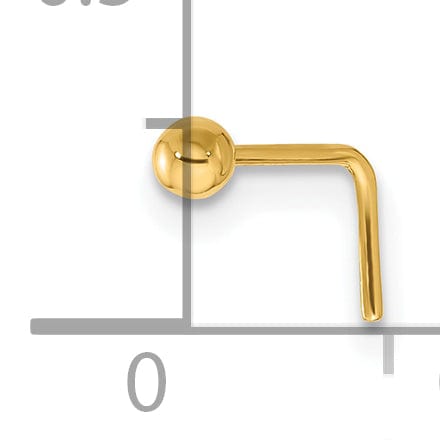 Lovely Rita's Body Jewelry 14k Yellow Gold  22 Gauge  2.5mm Ball Nose Stud