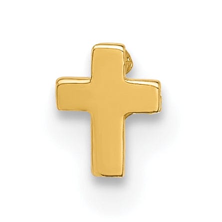Lovely Rita's Body Jewelry 14k Yellow Gold  22 Gauge Cross Nose Stud