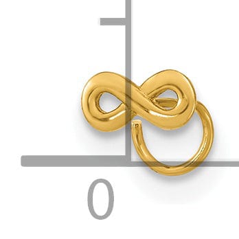 Lovely Rita's Body Jewelry 14k Yellow Gold  22 Gauge Infinity Nose Ring