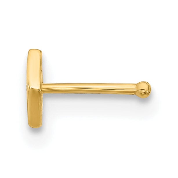 Lovely Rita's Body Jewelry 14k Yellow Gold  22 Gauge Polished CZ Diamond Shaped Nose Stud