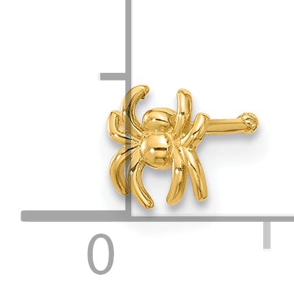 Lovely Rita's Body Jewelry 14k Yellow Gold  22 Gauge Polished Spider Nose Stud
