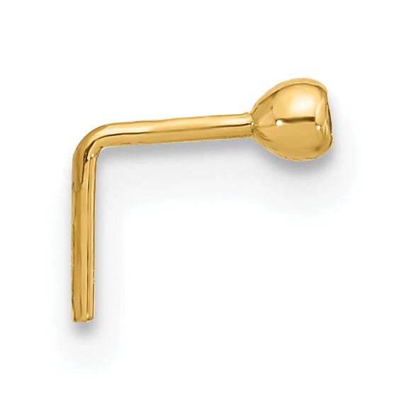 Lovely Rita's Body Jewelry 14k Yellow Gold  23 Gauge 2.2mm CZ Nose Stud