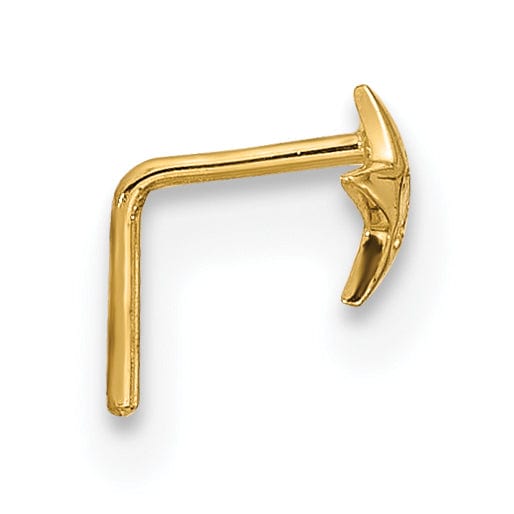 Lovely Rita's Body Jewelry 14k Yellow Gold  23 Gauge CZ Star Nose Stud